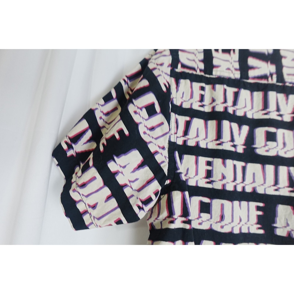 Eighty Eight "Mentally Gone" Allover Print Button Up Shirt Size M - Picture 6 of 6
